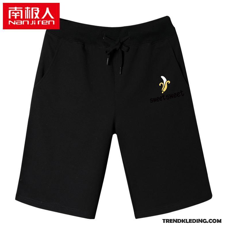 Korte Broek Heren Eenvoudige Sport Losse Running Mannelijk Casual Effen Kleur Grijs