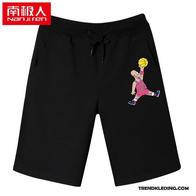 Korte Broek Heren Eenvoudige Sport Losse Running Mannelijk Casual Effen Kleur Grijs