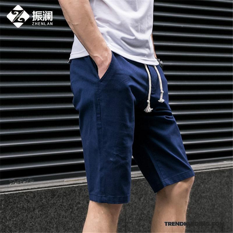 Korte Broek Heren Jeugd Sport Casual Trend Zomer Mannelijk Zandkleur Geel