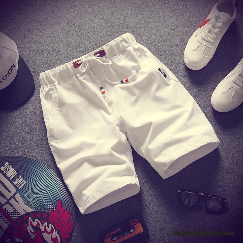 Korte Broek Heren Strand Dunne Zomer Trend Joggingbroek Snel Droog Zandkleur Zwart