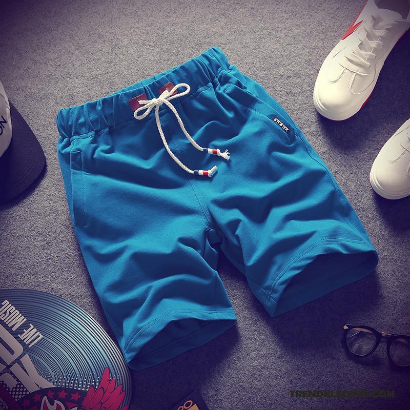 Korte Broek Heren Strand Dunne Zomer Trend Joggingbroek Snel Droog Zandkleur Zwart