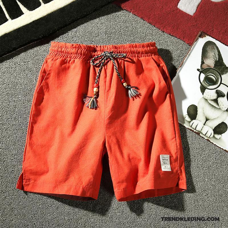 Korte Broek Heren Zomer Katoen Eenvoudige Casual Broek Grote Maten Mannelijk Zandkleur Groen