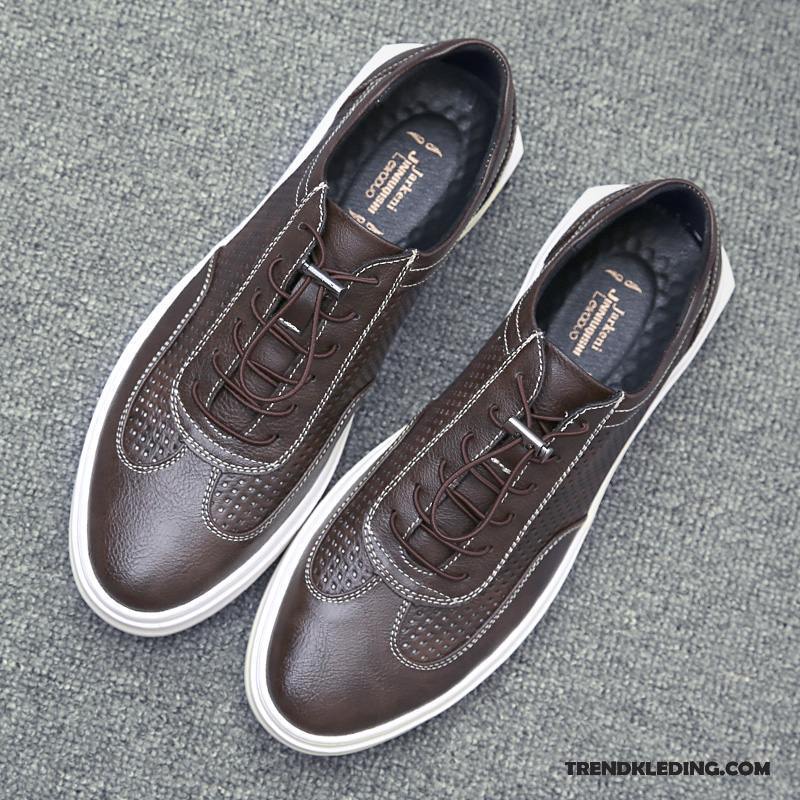 Leren Schoenen Heren Alle Wedstrijden Brits Trend Skateboard Schoenen 2018 Casual Wit Grijs