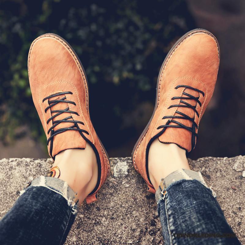 Leren Schoenen Heren Casual Student Trend Mannen Alle Wedstrijden Zomer Grijs