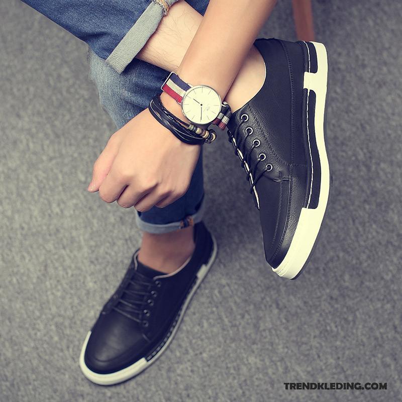 Leren Schoenen Heren Skateboard Schoenen Loafers Casual Trend Ademende 2018 Bruine