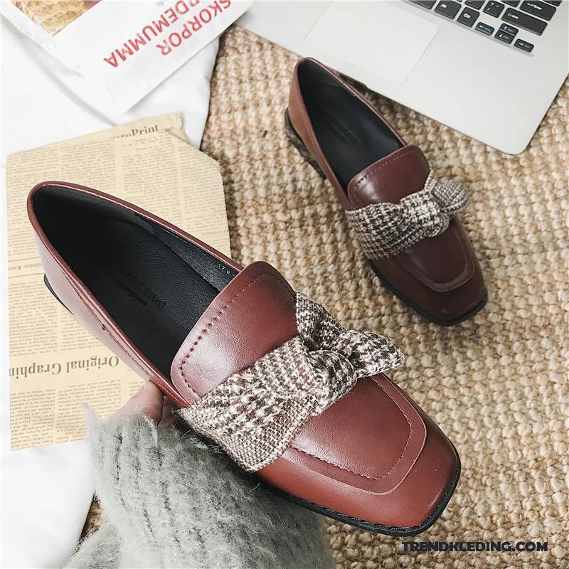 Mocassins Dames Pumps Alle Wedstrijden Vrouwen Loafers Schoenen Student Zwart