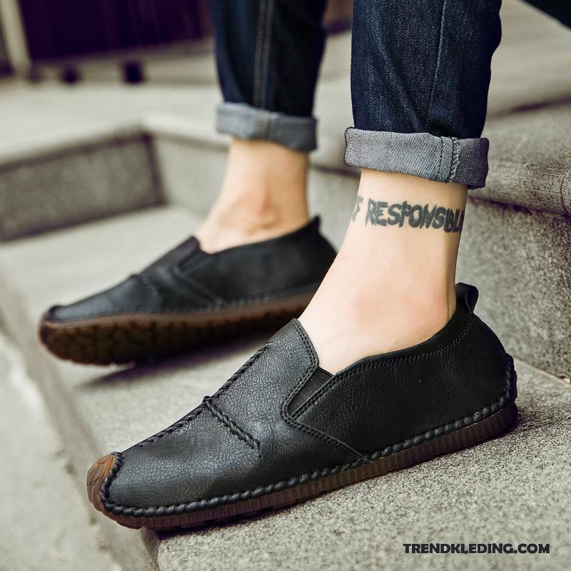 Mocassins Heren 2018 Bootschoenen Casual Slip On Jeugd Voorjaar Bruine