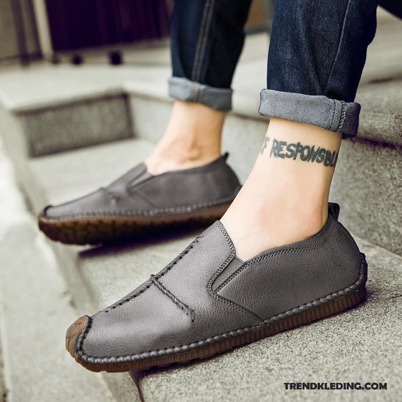 Mocassins Heren 2018 Bootschoenen Casual Slip On Jeugd Voorjaar Bruine