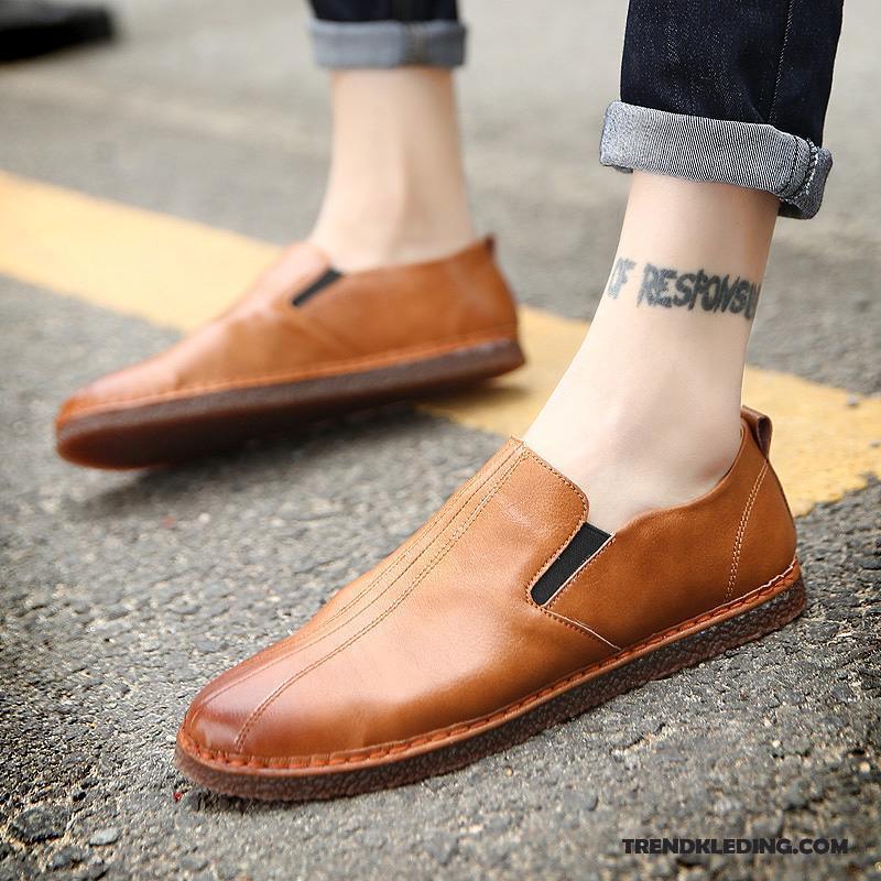 Mocassins Heren 2018 Schoenen Casual Leren Schoenen Trend Voorjaar Rood