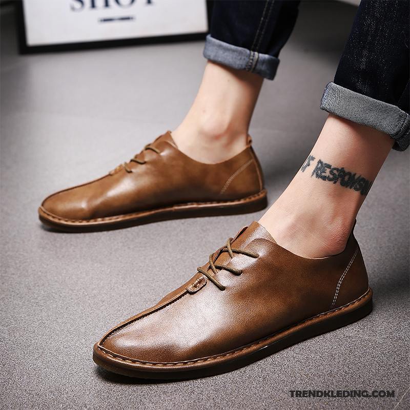 Mocassins Heren 2018 Schoenen Casual Leren Schoenen Trend Voorjaar Rood