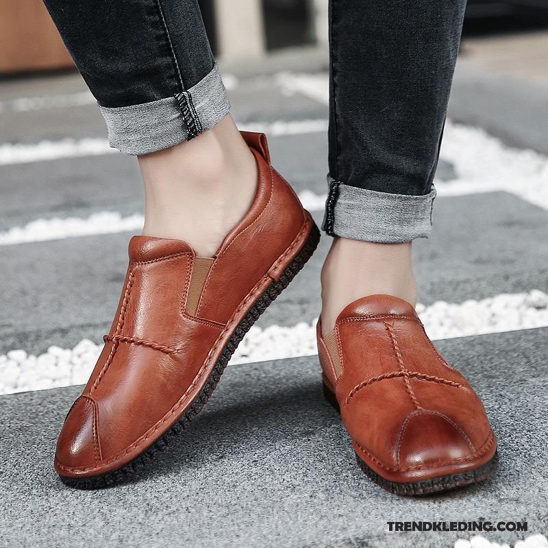 Mocassins Heren 2018 Schoenen Casual Leren Schoenen Trend Voorjaar Rood