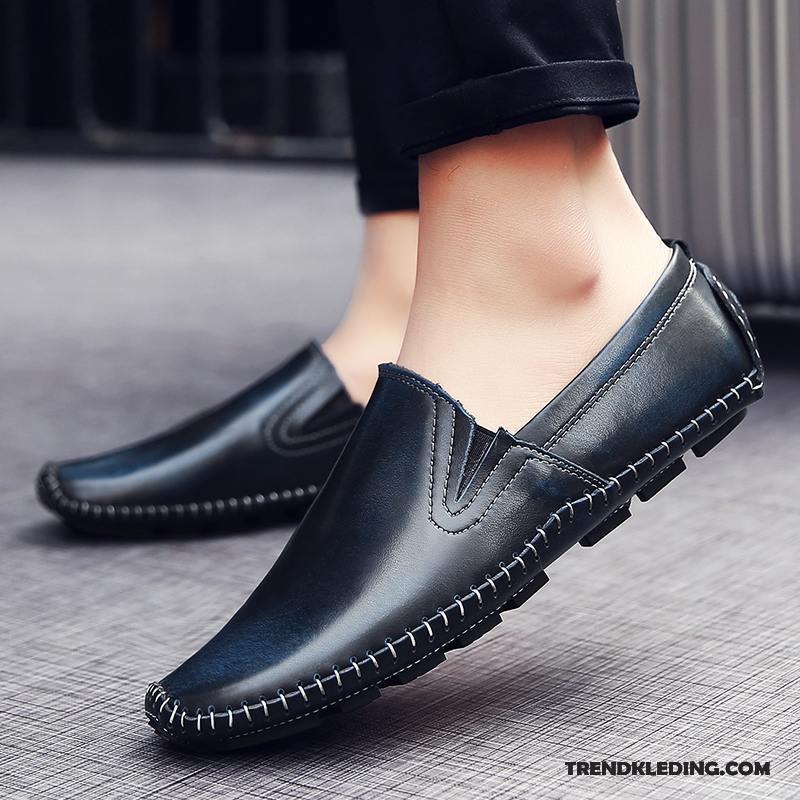 Mocassins Heren Alle Wedstrijden Schoenen Trend Mannen Casual Slip On Marineblauw