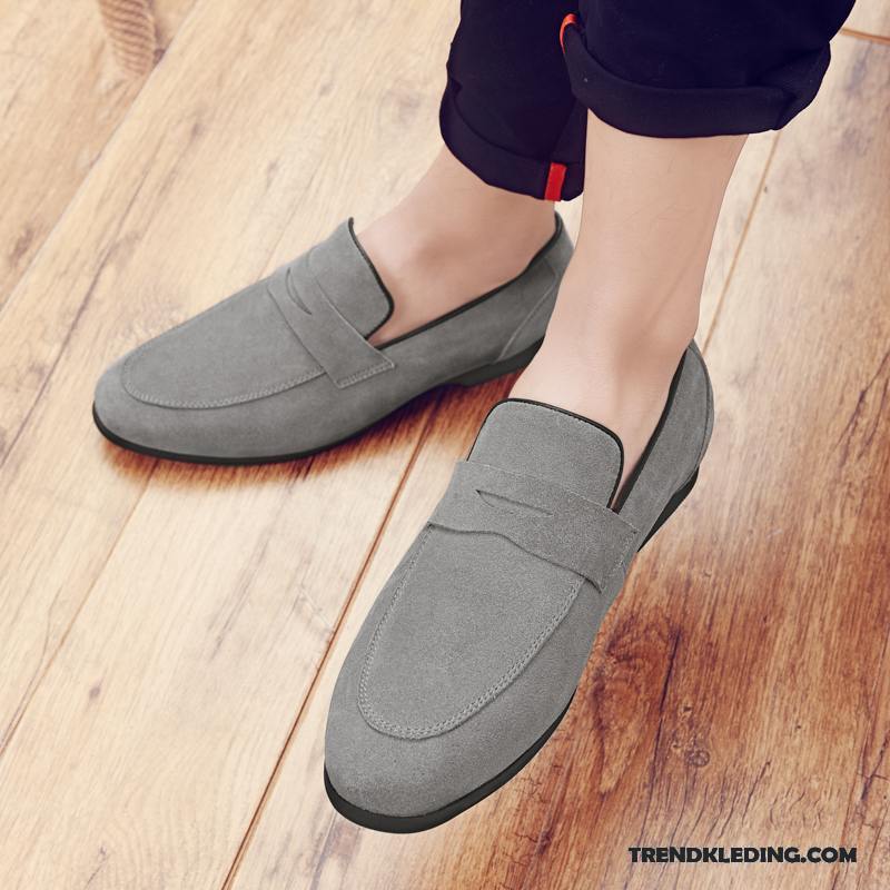 Mocassins Heren Bootschoenen Casual Mannen Brits 2018 Loafers Grijs