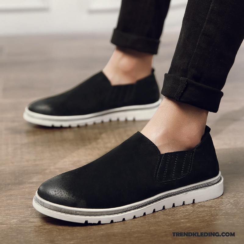 Mocassins Heren Casual Bootschoenen Mannen Voorjaar 2018 Leren Schoenen Grijs