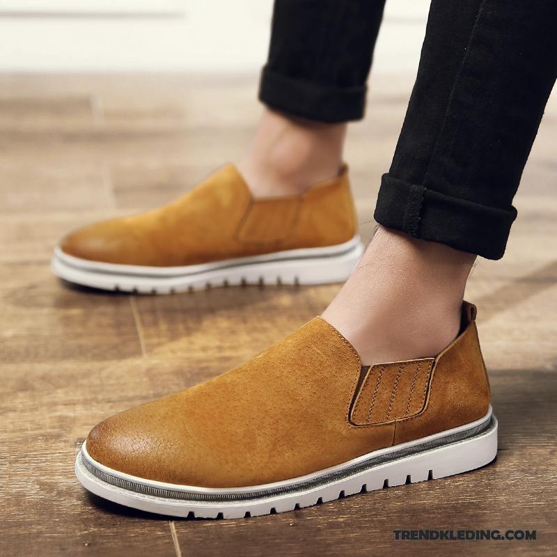 Mocassins Heren Casual Bootschoenen Mannen Voorjaar 2018 Leren Schoenen Grijs