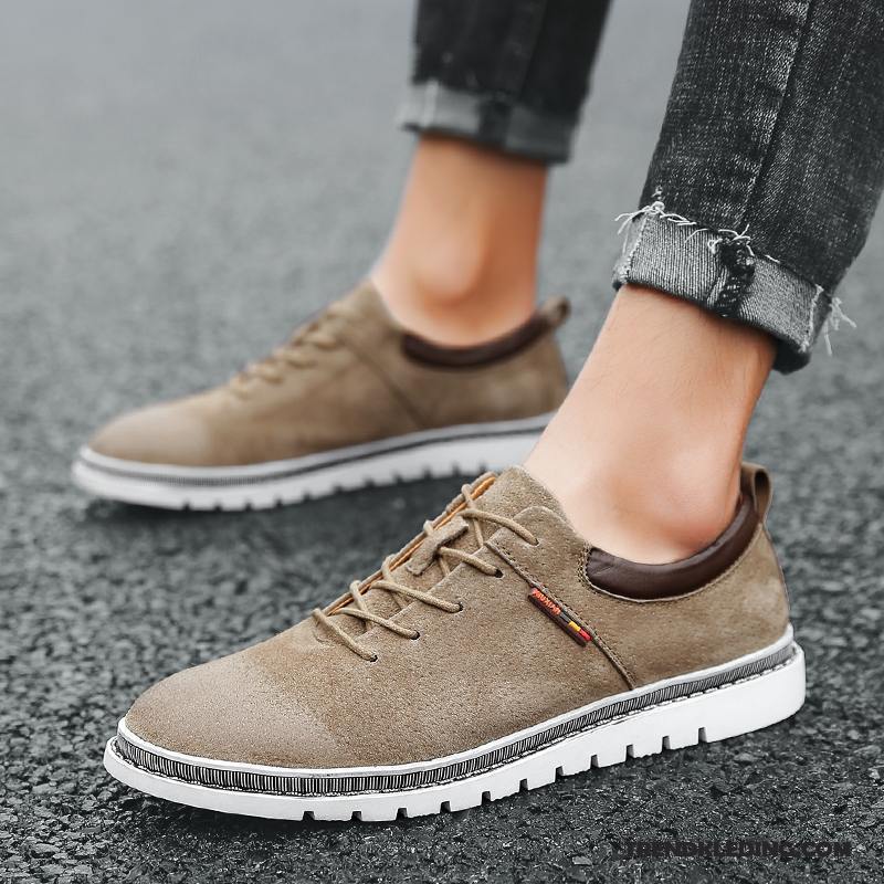 Mocassins Heren Casual Bootschoenen Mannen Voorjaar 2018 Leren Schoenen Grijs