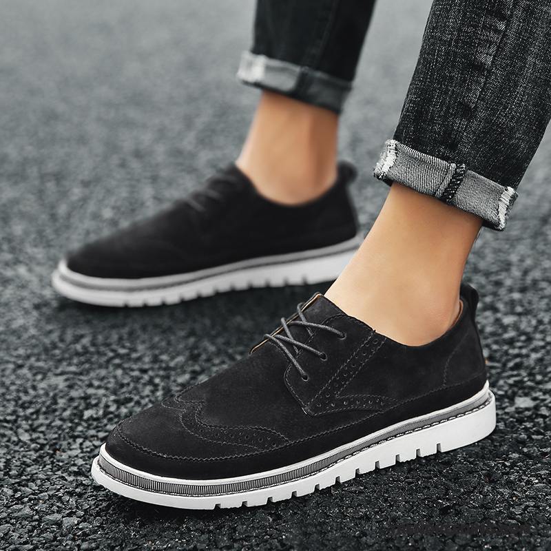 Mocassins Heren Casual Bootschoenen Mannen Voorjaar 2018 Leren Schoenen Grijs