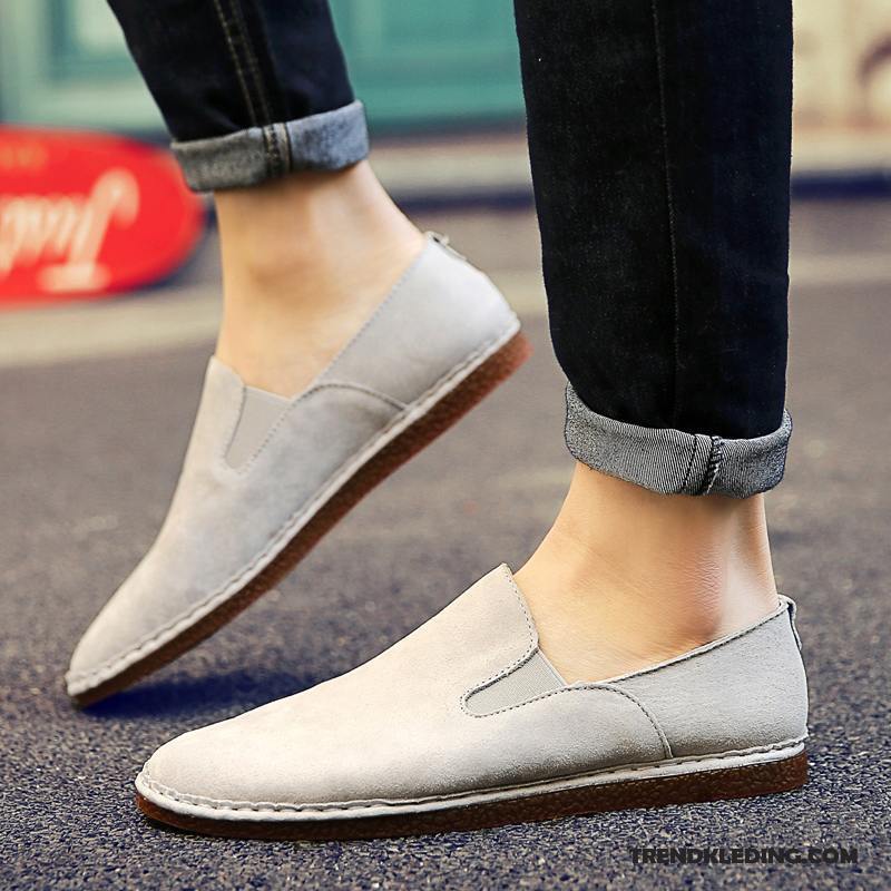 Mocassins Heren Echt Leer Bootschoenen Brits Trend Casual 2018 Kaki