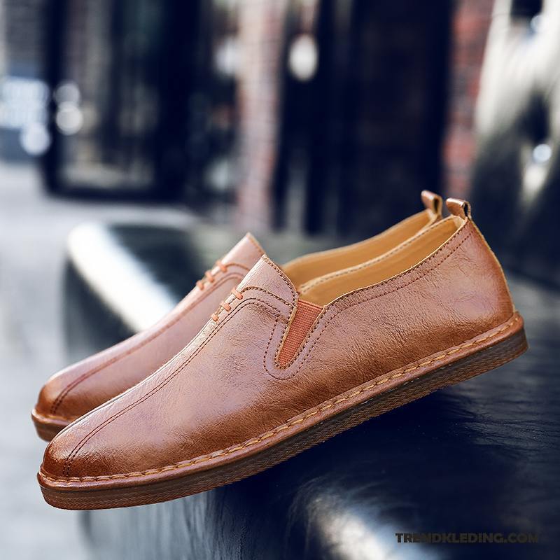 Mocassins Heren Echt Leer Bootschoenen Brits Trend Casual 2018 Kaki