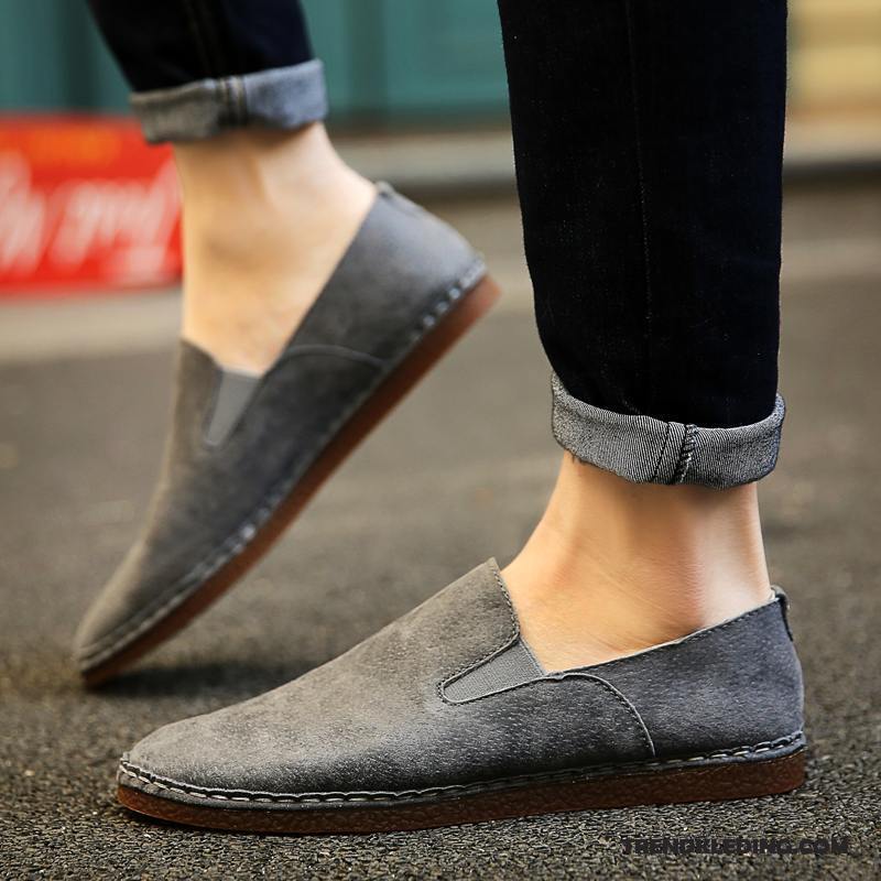 Mocassins Heren Echt Leer Bootschoenen Brits Trend Casual 2018 Kaki