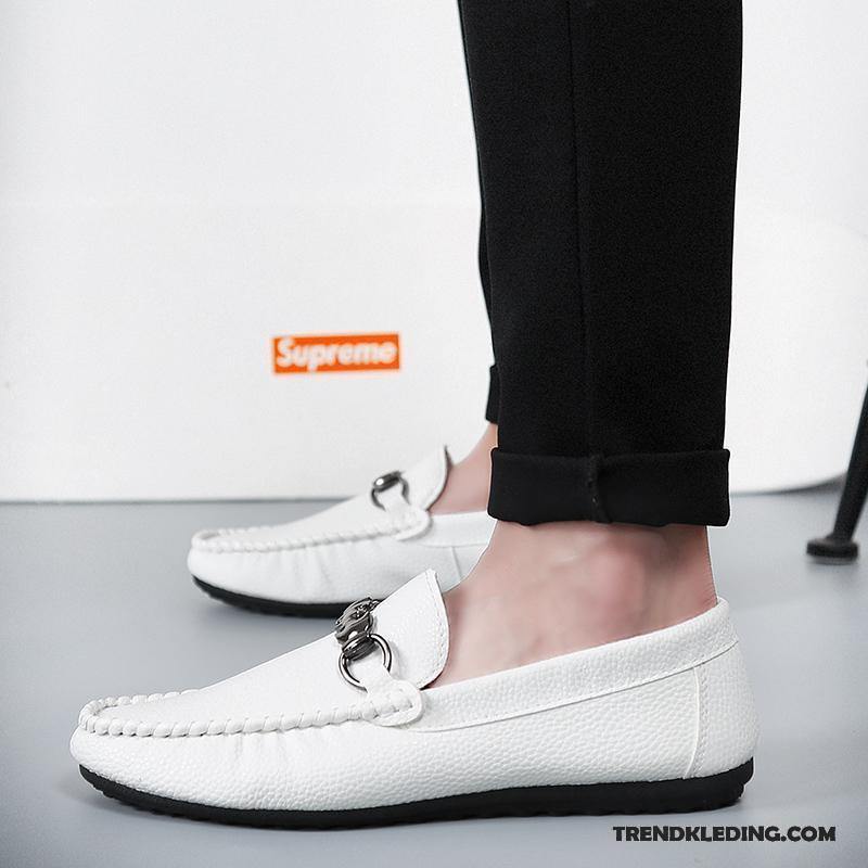 Mocassins Heren Mannen Schoenen Leren Schoenen Casual Loafers Jeugd Zwart