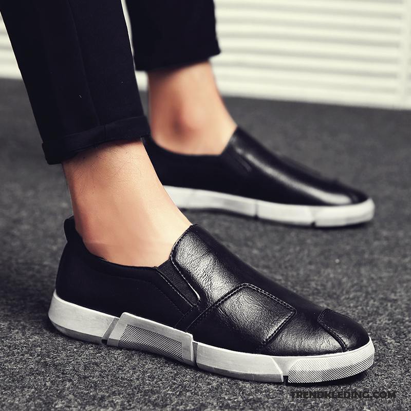 Mocassins Heren Mannen Skateboard Schoenen 2018 Alle Wedstrijden Casual Slip On Zwart