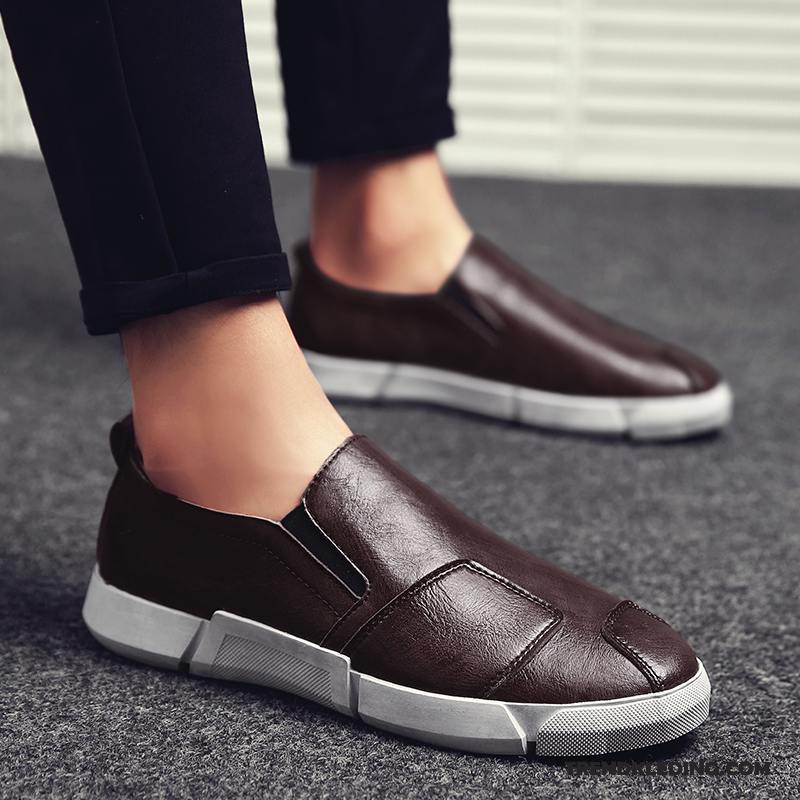 Mocassins Heren Mannen Skateboard Schoenen 2018 Alle Wedstrijden Casual Slip On Zwart