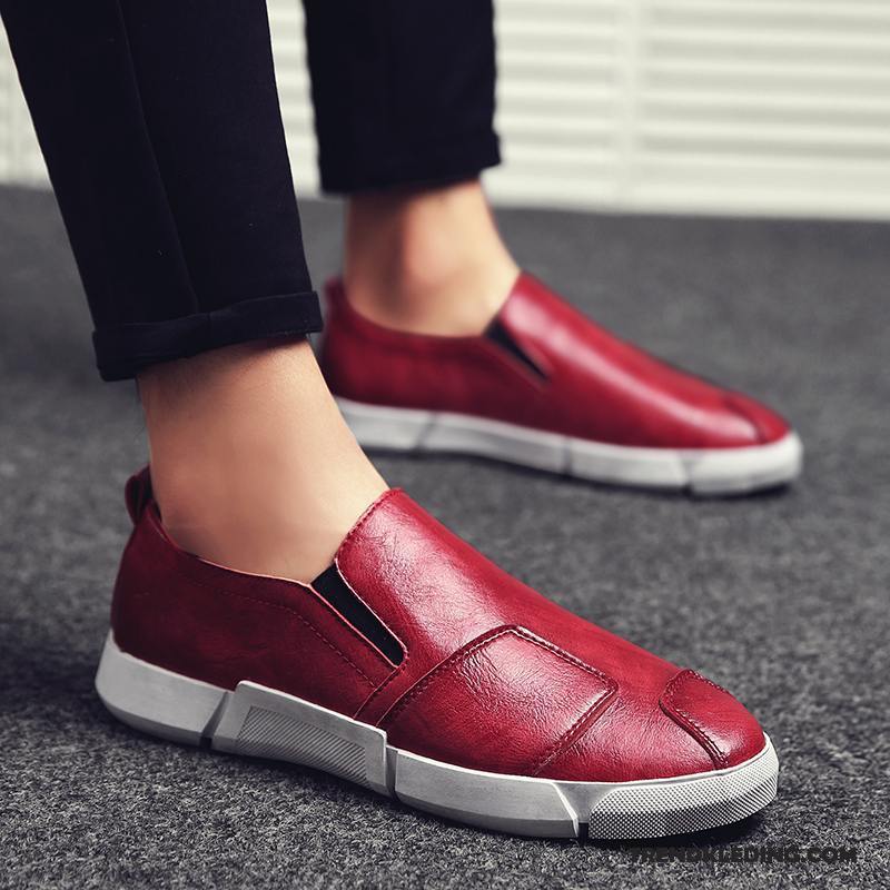 Mocassins Heren Mannen Skateboard Schoenen 2018 Alle Wedstrijden Casual Slip On Zwart