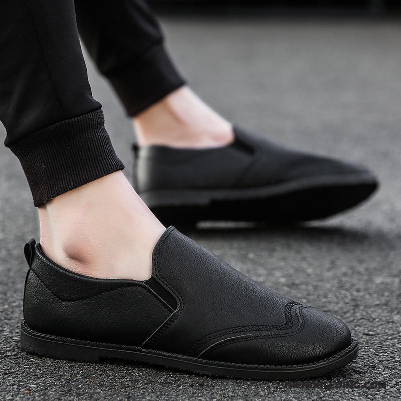 Mocassins Heren Schoenen Leren Schoenen Mannen Alle Wedstrijden Casual Trend Zwart