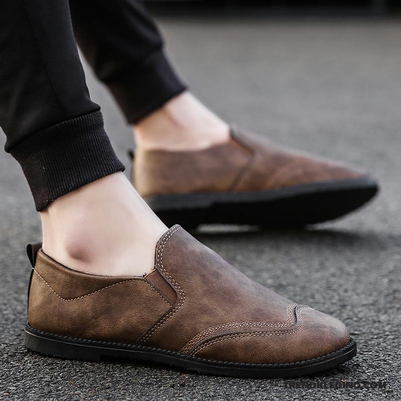 Mocassins Heren Schoenen Leren Schoenen Mannen Alle Wedstrijden Casual Trend Zwart