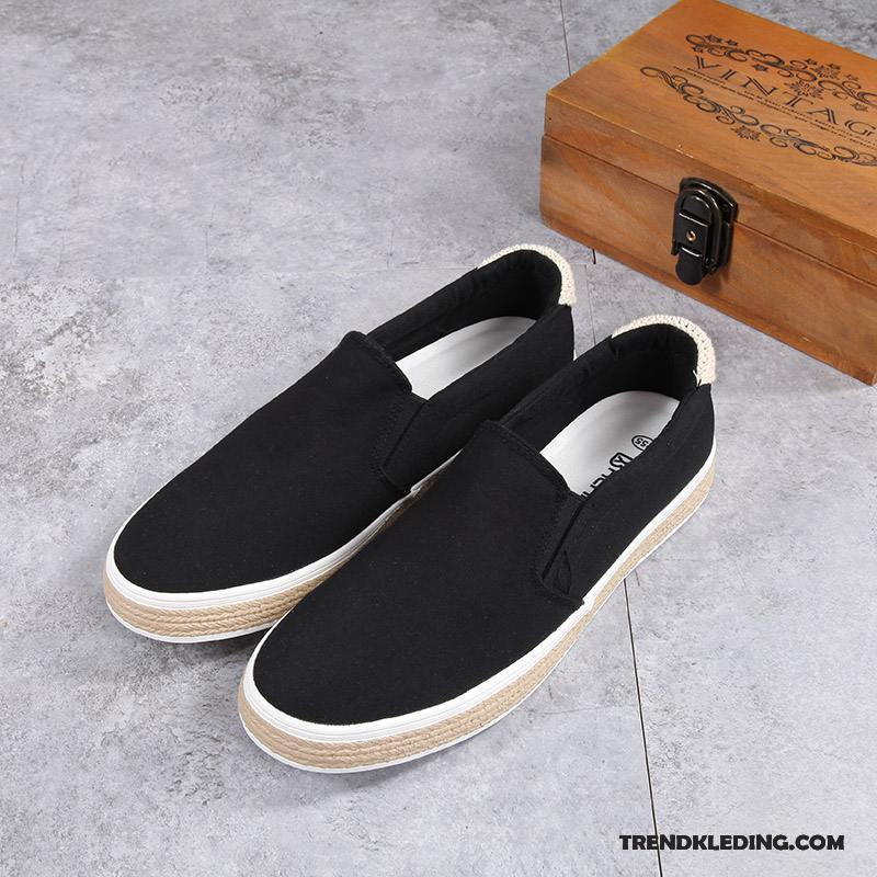 Mocassins Heren Schoenen Slip On Loafers Zomer Mannen Trend Wit