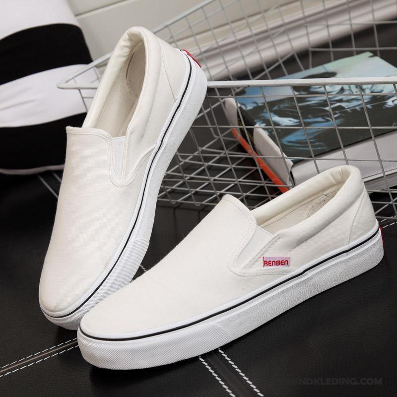 Mocassins Heren Schoenen Slip On Loafers Zomer Mannen Trend Wit