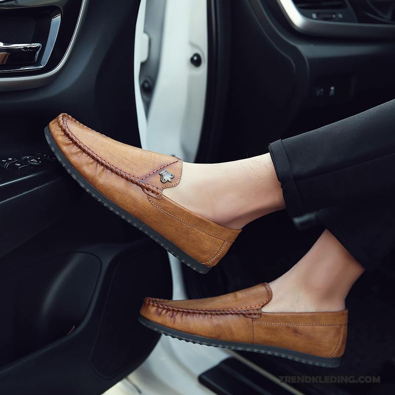 Mocassins Heren Slip On Alle Wedstrijden Casual Loafers Trend Voorjaar Grijs