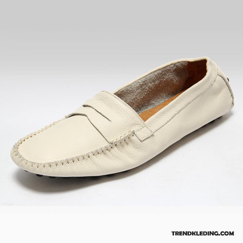 Mocassins Heren Slip On Mannen Alle Wedstrijden Bootschoenen Casual Zomer Wit