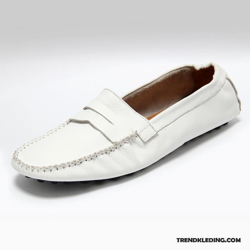 Mocassins Heren Slip On Mannen Alle Wedstrijden Bootschoenen Casual Zomer Wit