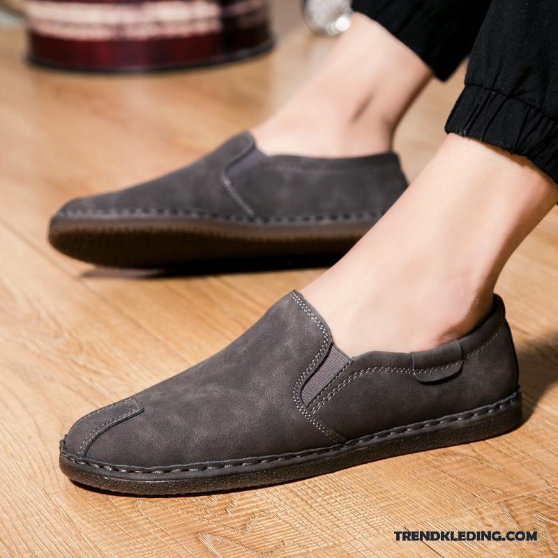 Mocassins Heren Trend Mannen Alle Wedstrijden Slip On Bootschoenen 2018 Grijs