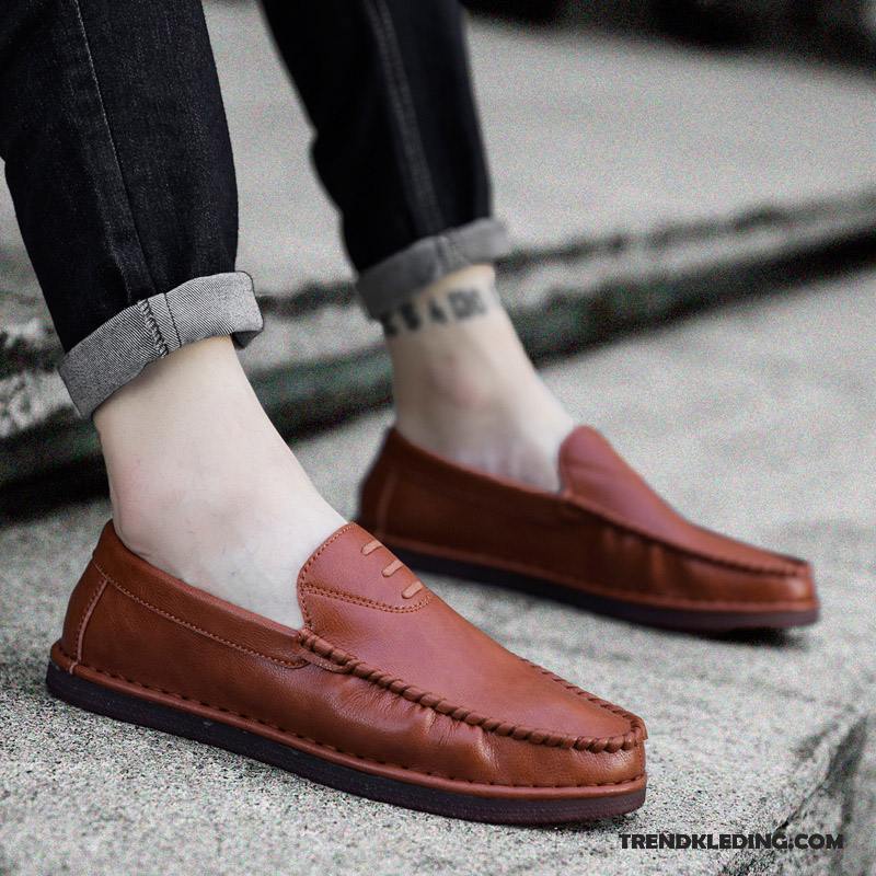 Mocassins Heren Trend Zomer Casual Elke Dag Jeugd Schoenen Rood