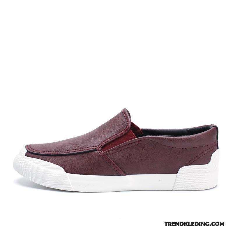 Mocassins Heren Voorjaar Loafers Trend Canvas Casual Mannen Zwart