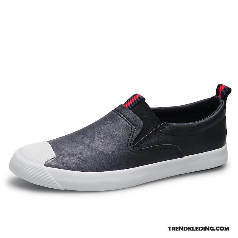 Mocassins Heren Voorjaar Skateboard Schoenen Casual Slip On Trend Laag Grijs