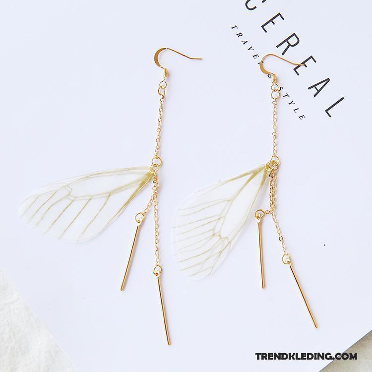 Oorbellen Dames Met Vleugels Elegante Vintage Accessoires Kwasten Met De Hand Gouden