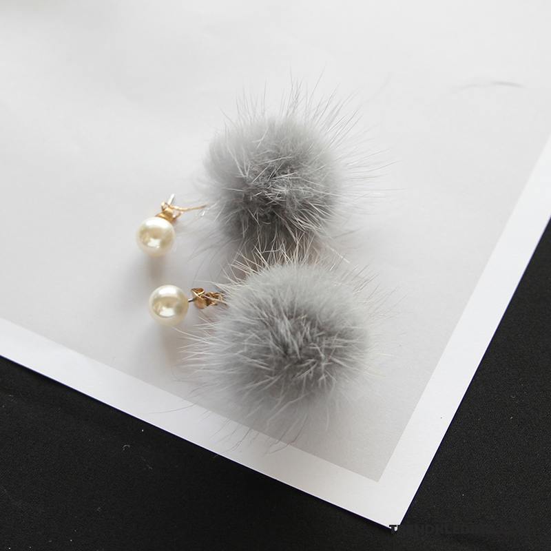 Oorbellen Dames Persoonlijkheid Elegante Lange Pompom Europa Zwart