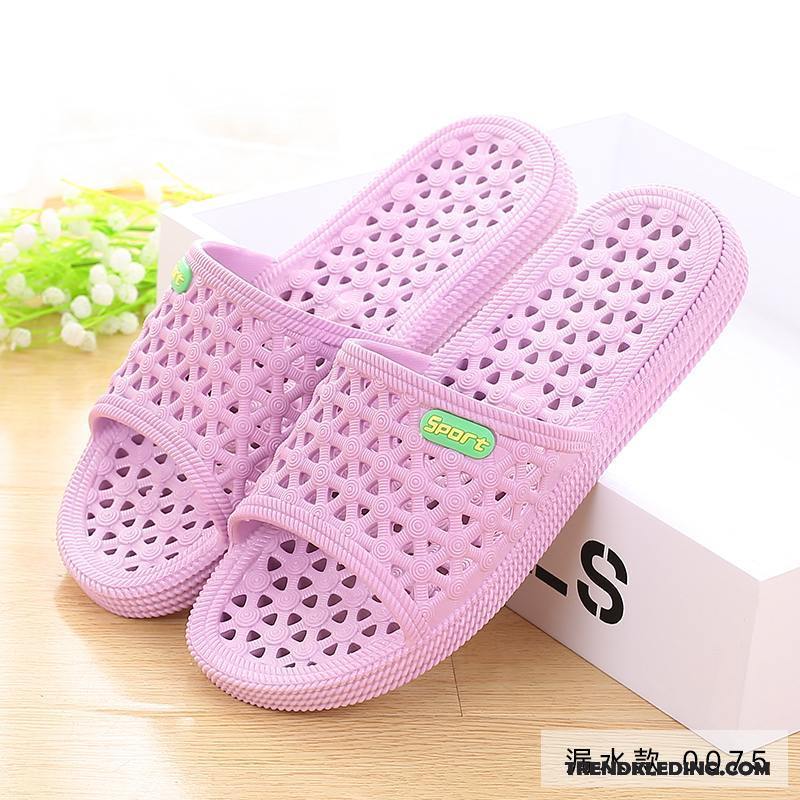 Pantoffels Dames Antislip Plateauzool Badkamer Binnen Zomer Lovers Rood