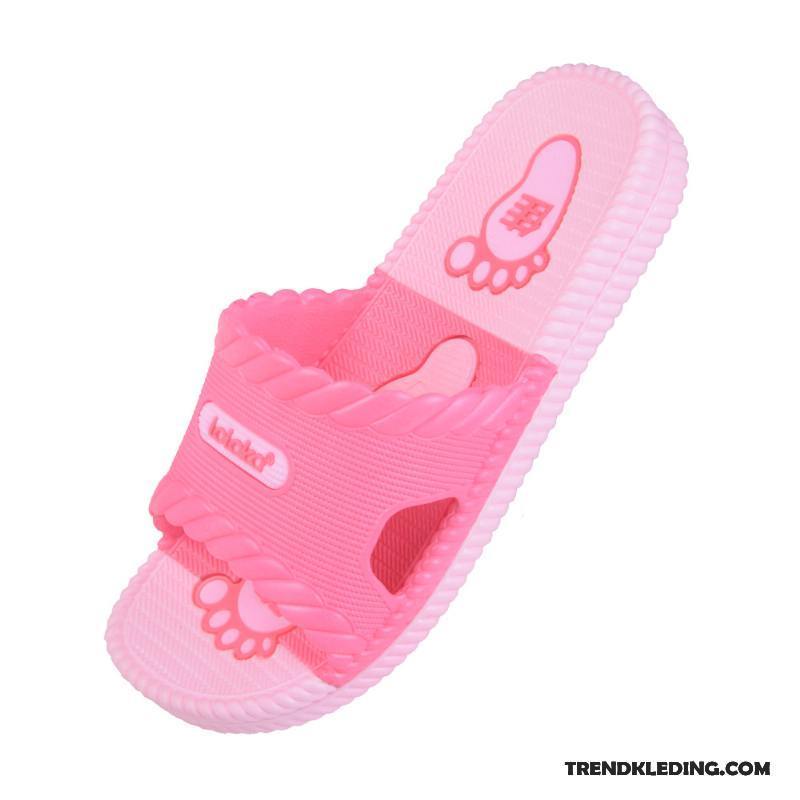 Pantoffels Dames Badkamer Mannen Lovers Zomer Slippers Antislip Zandkleur Roze