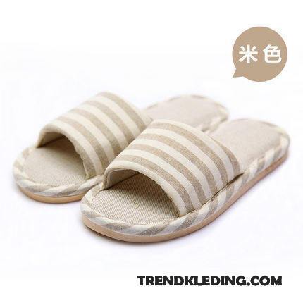 Pantoffels Dames Binnen Zomer Lovers Vrouwen Slippers Mannen Beige