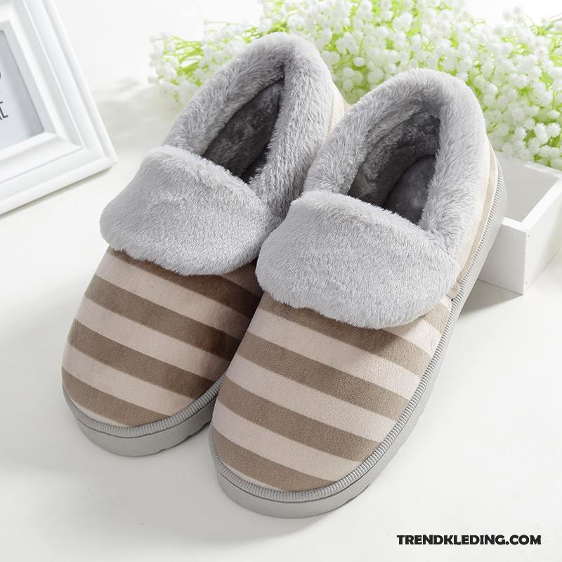 Pantoffels Dames Kind Lovers Slippers Warm Binnen Katoen Grijs