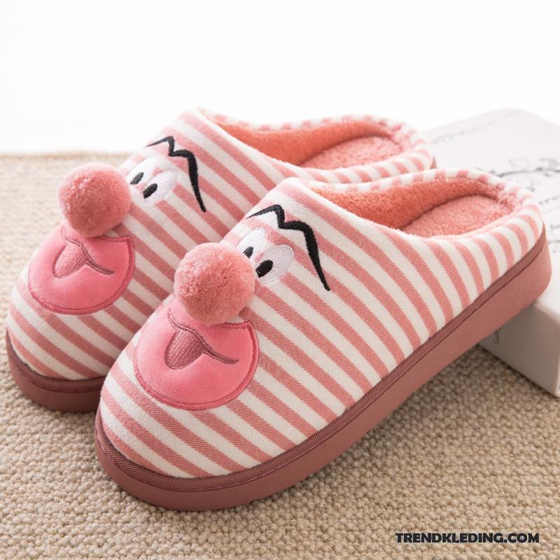 Pantoffels Dames Kind Slippers Mooie Mannen Vrouwen Warm Roze