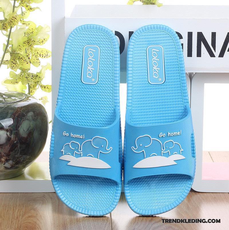 Pantoffels Dames Mannen Badkamer Slippers Spotprent Zomer Vrouwen Paars