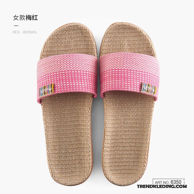 Pantoffels Dames Mannen Vrouwen Zomer Slippers Lovers Antislip Roze