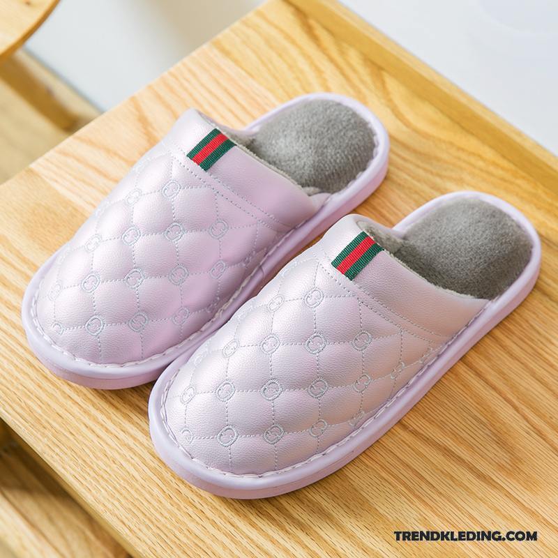 Pantoffels Dames Mannen Waterdicht Lovers Binnen Vrouwen Plateauzool Paars