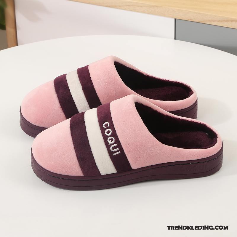 Pantoffels Dames Slippers Binnen Warm Antislip Schoenen Lovers Roze